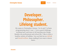 Tablet Screenshot of christopherdumas.org